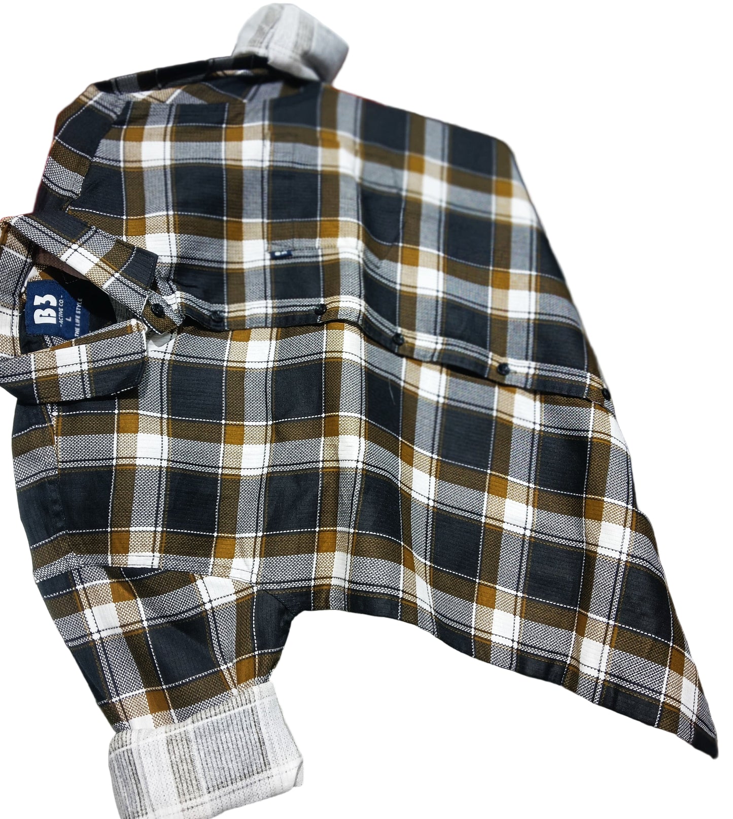 Mens wear Brown & Black Checkered Shirt – Classic Casual Style