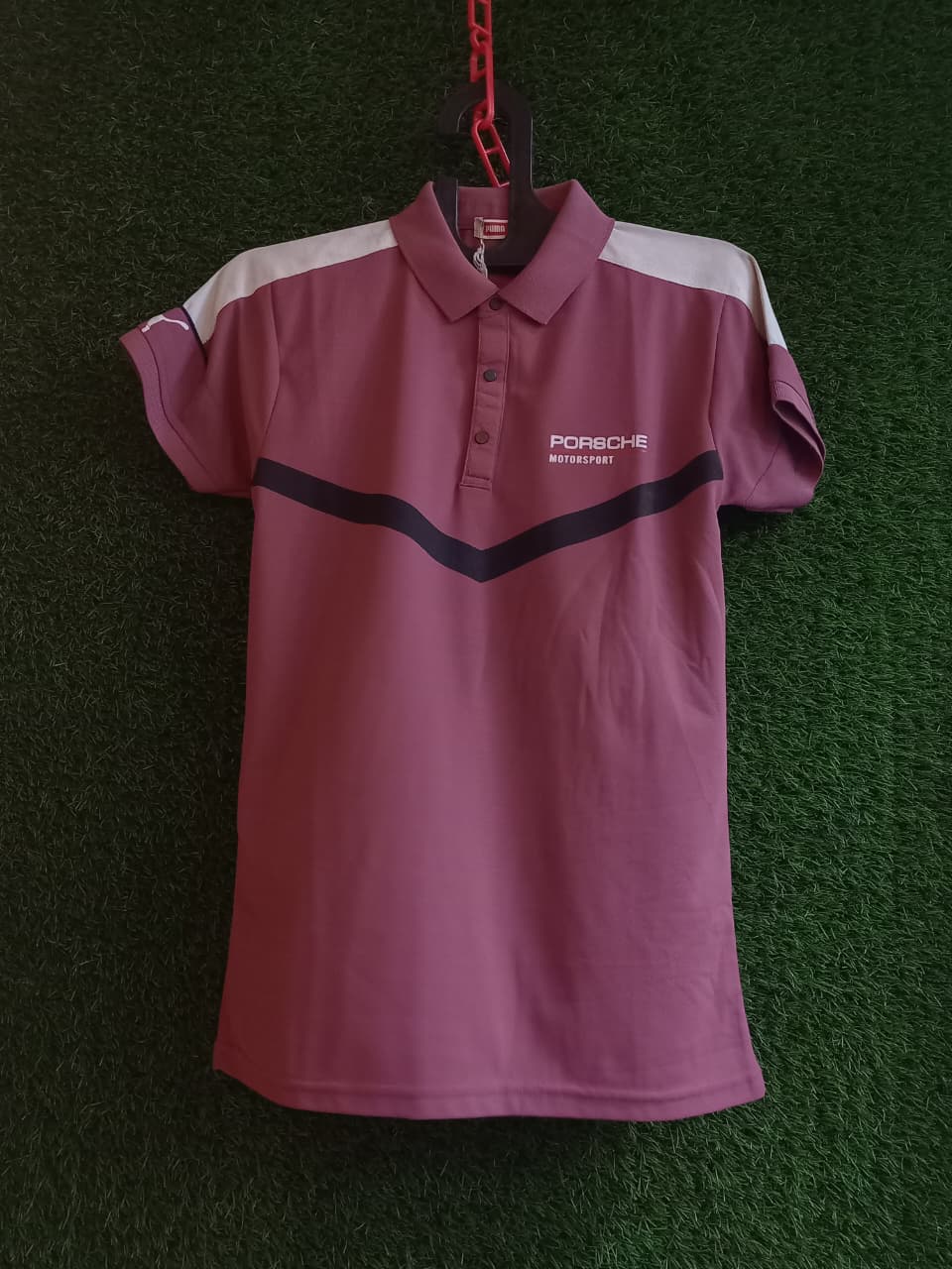 Maroon Porsche Motorsport Polo Shirt – Regular Fit