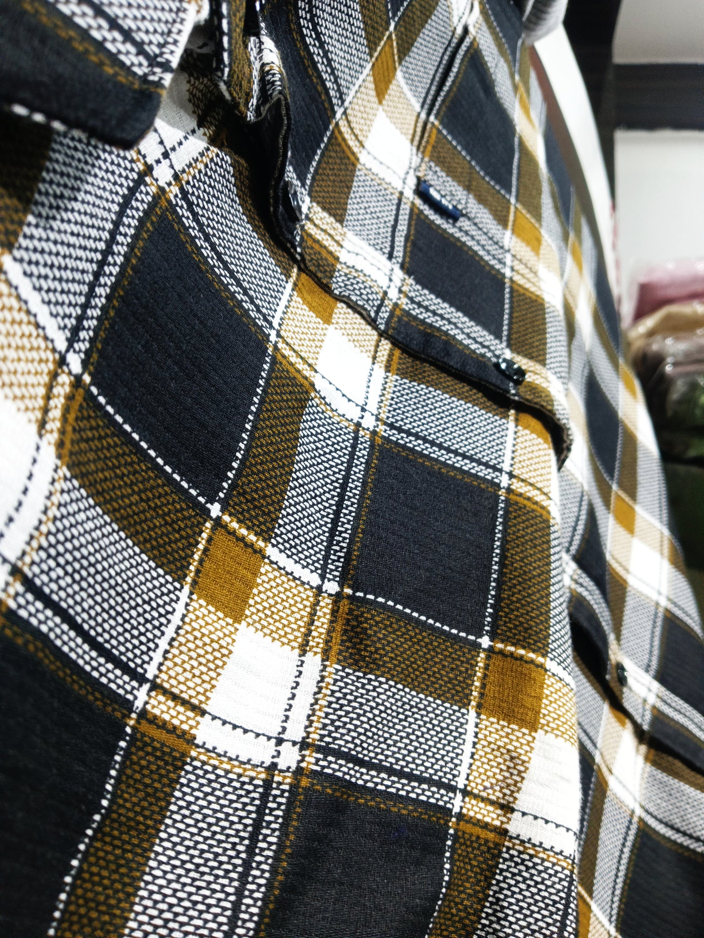 Mens wear Brown & Black Checkered Shirt – Classic Casual Style
