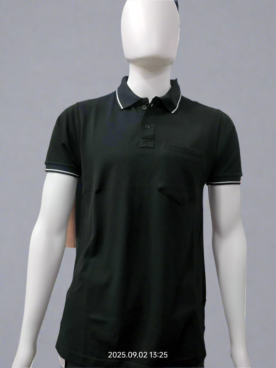 Men’s Black Polo T-Shirt with Pocket